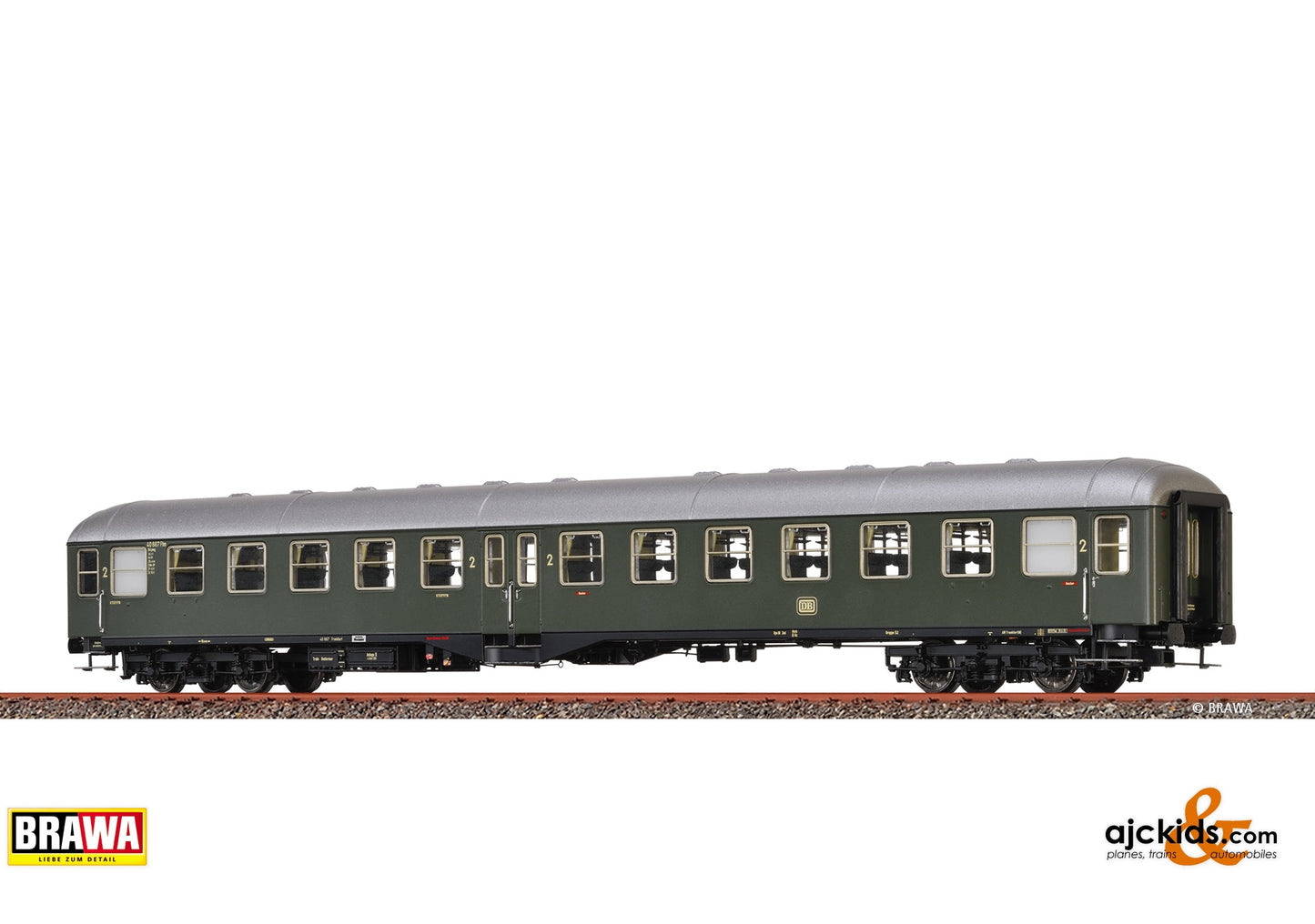 Brawa Passenger Coach B4ymg-51 DB, Era III, DC Analog BASIC+ LED 88.25 at Ajckids.com