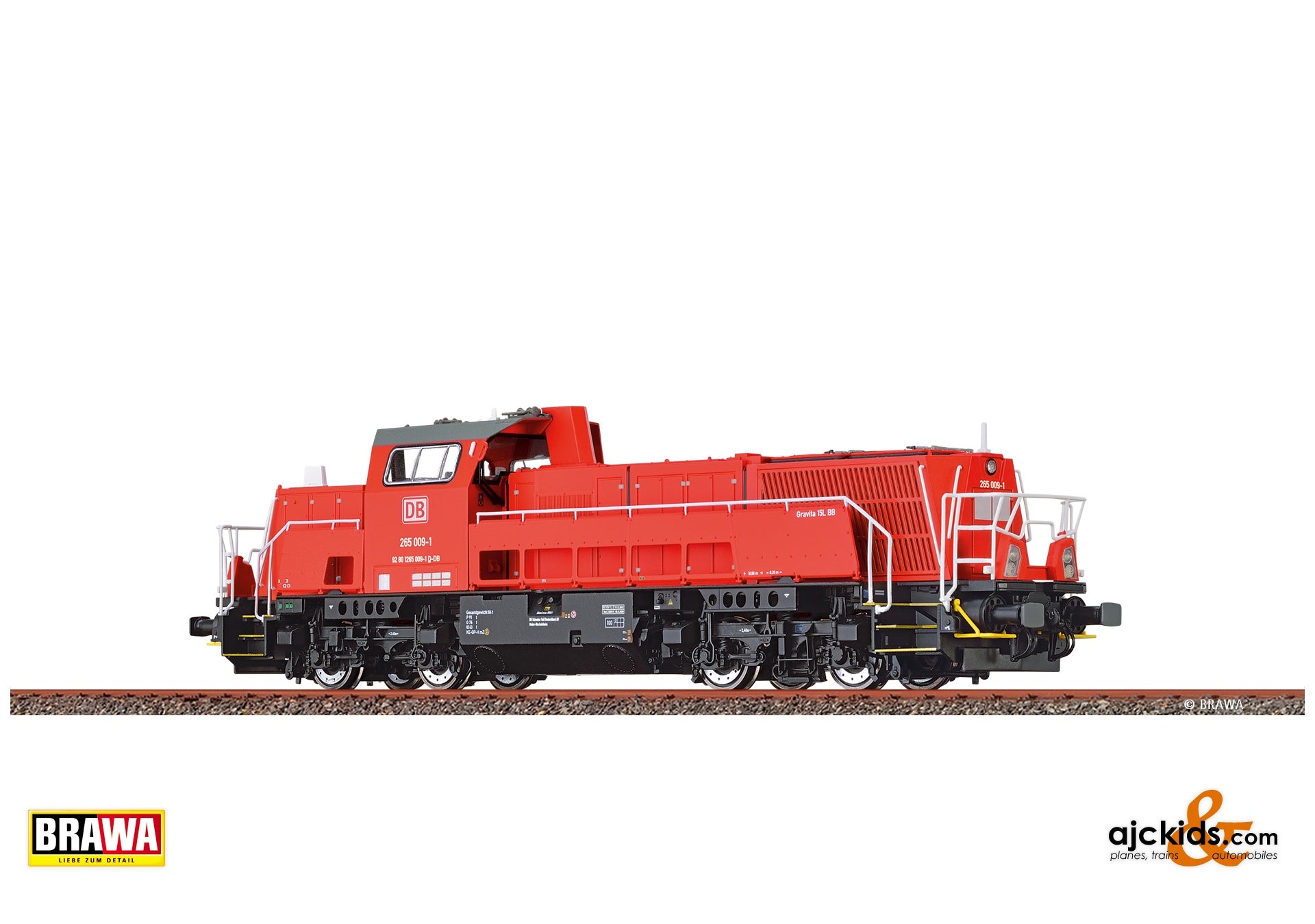 Brawa 70104 H0 Diesel Locomotive Gravita  BR 265 DB AG at Ajckids. MPN: 4012278701042