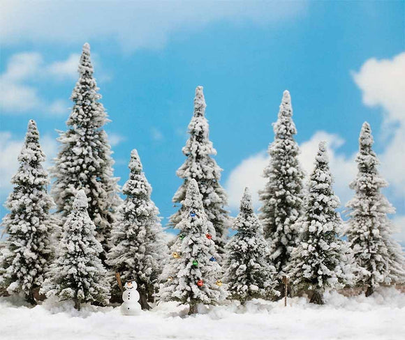 Busch 6465 - Winter set, Trees with Snowman