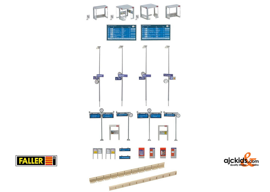 Faller 190059 station set Susch, wit Faller 190059 station set Susch, wit