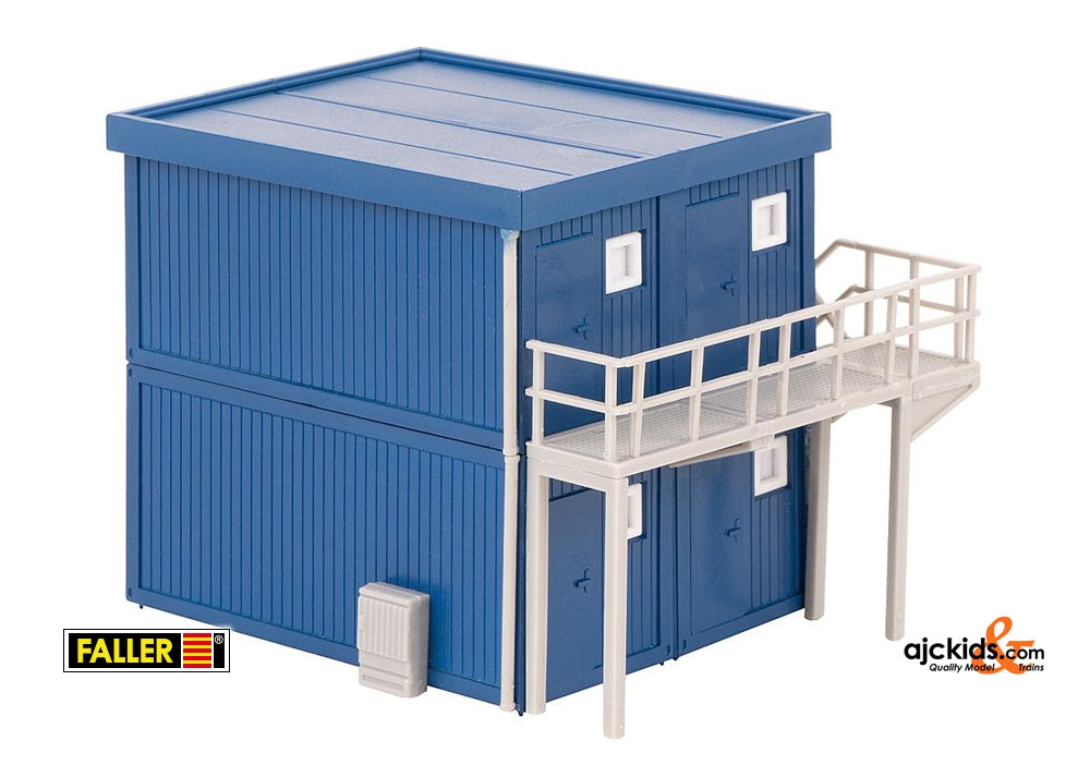 Faller 130134 - 4 Building site containers, blue
