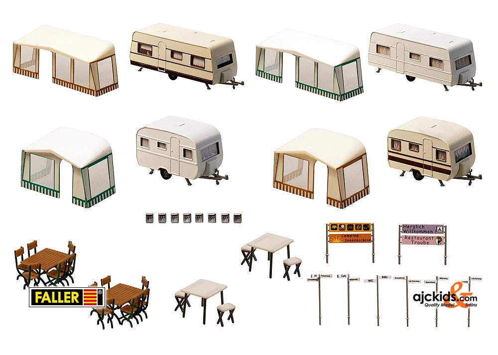 Faller 130503 - Set of camping caravans