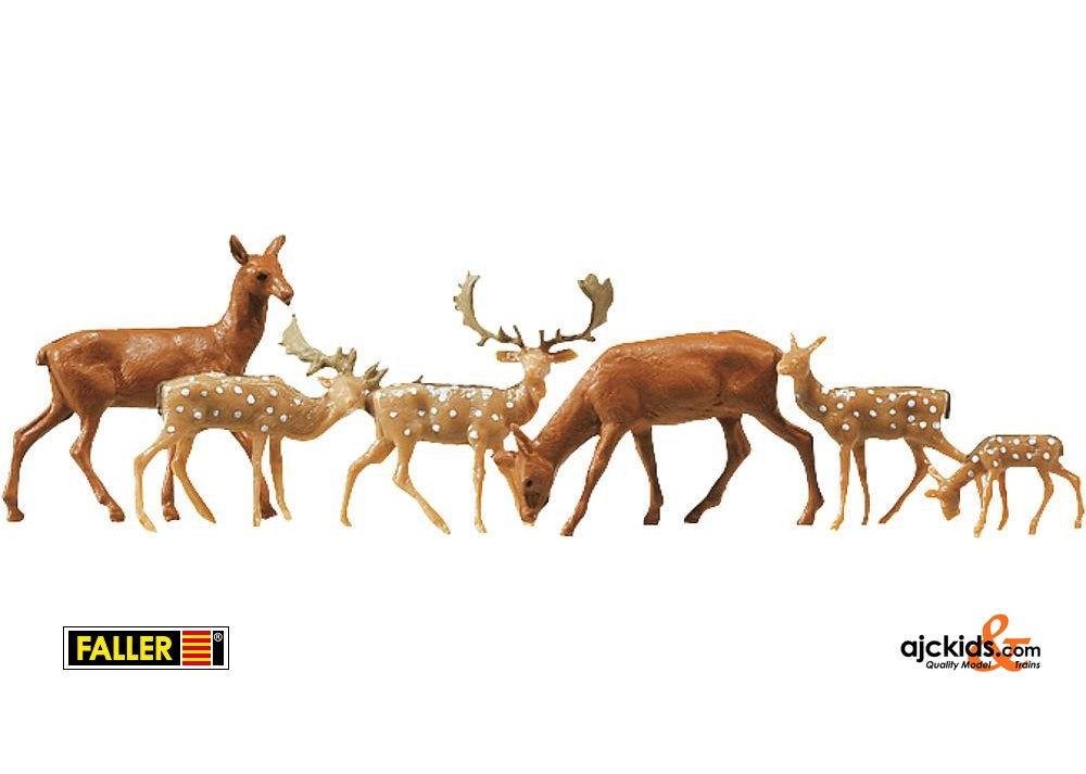 Faller 154007 - Fallow deer + red deer, 12 pieces