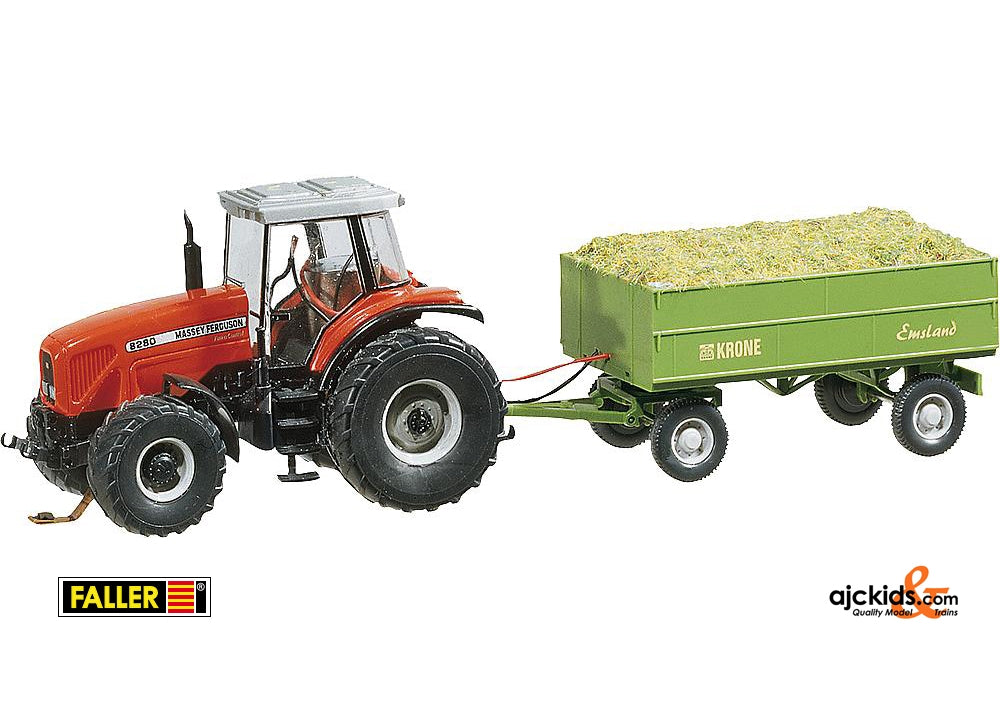 Faller 161536 - MF Tractor with trailer (WIKING)