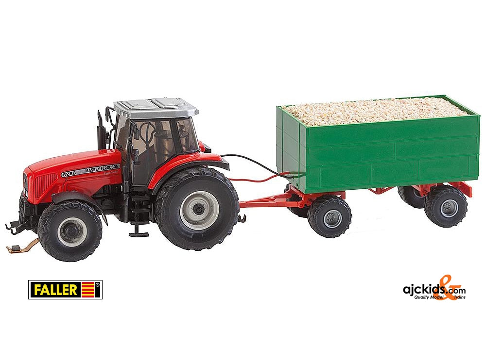 Faller 161588 - MF Tractor with wood chips trailer (WIKING)