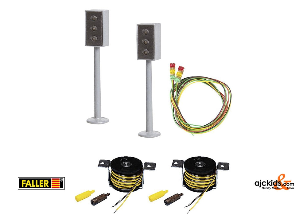 Faller 161656 - 2 LED Traffic lights with Stop sections