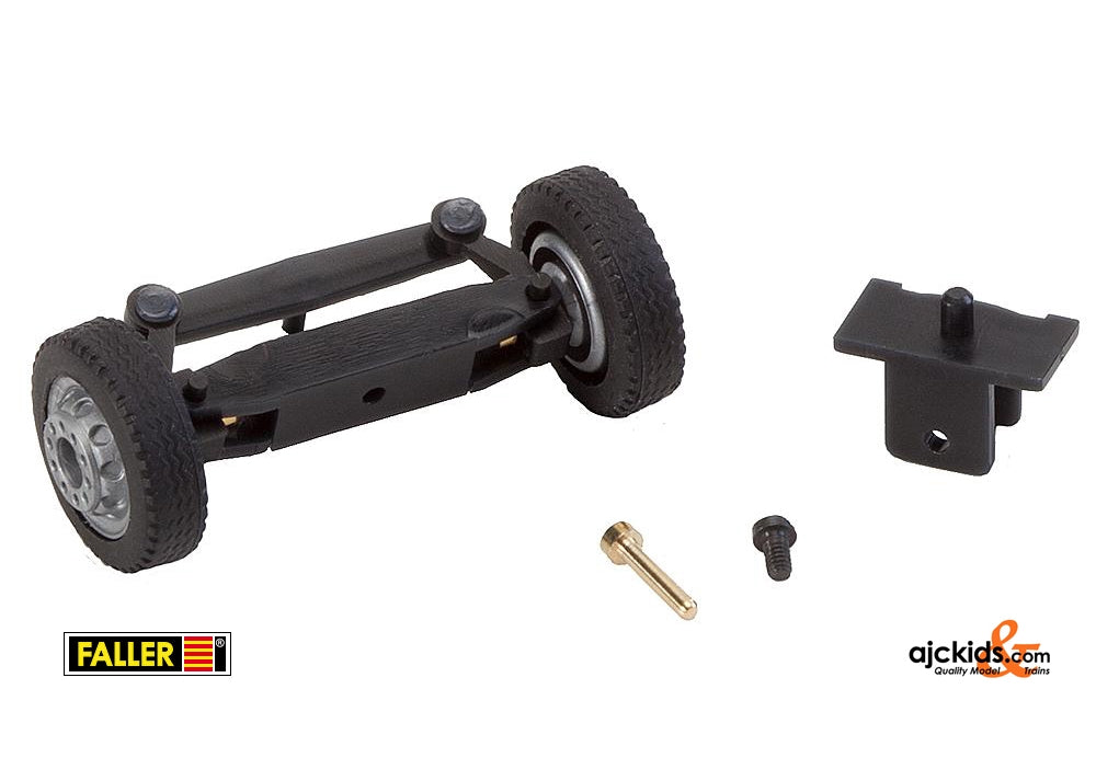 Faller 163003 - Front axle, completely assembled for lorries / buses (with NQ wheels)