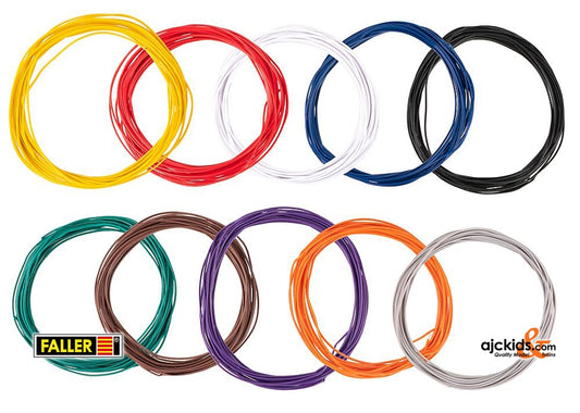 Faller 163780 - Assorted stranded wires 0.04 mm², 10 colors 10 m each