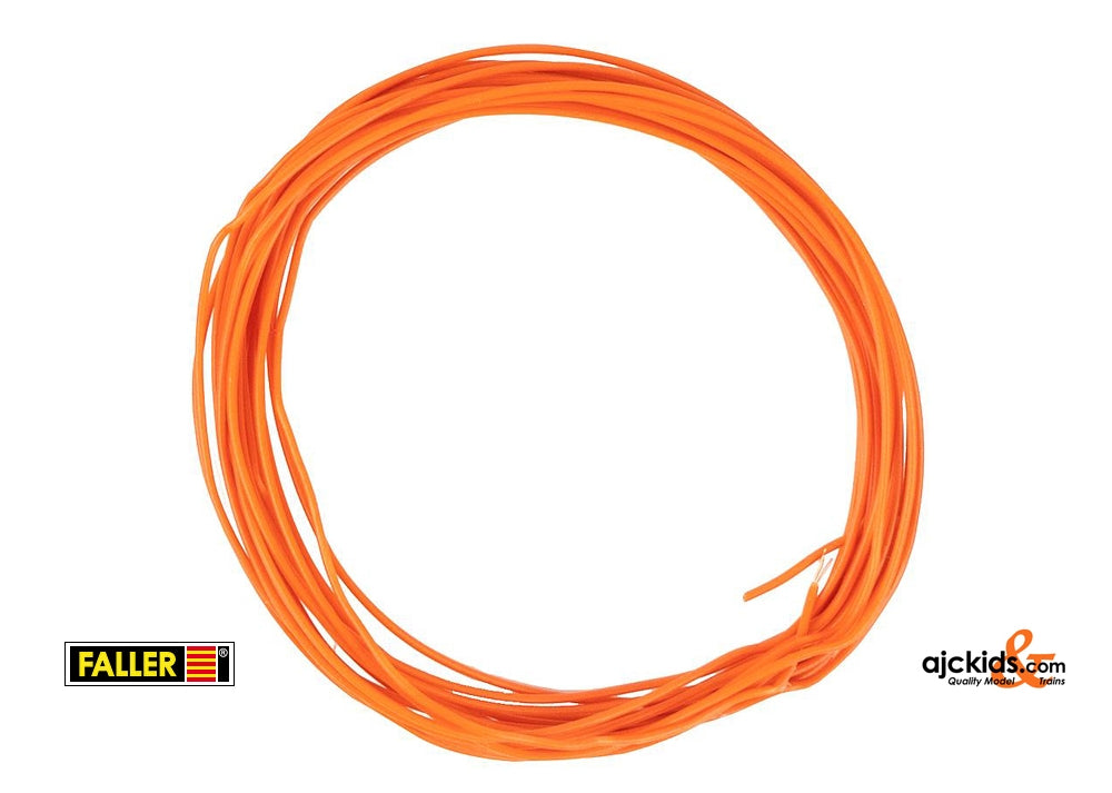 Faller 163789 - Stranded wire 0.04 mm², orange, 10 m
