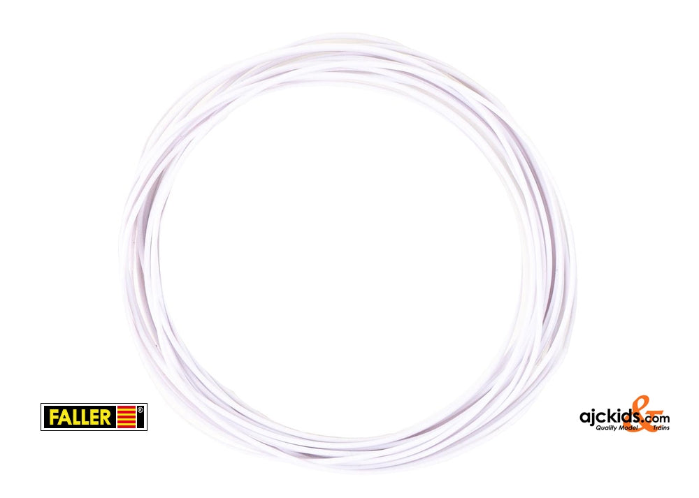 Faller 163790 - Stranded wire 0.04 mm², white, 10 m