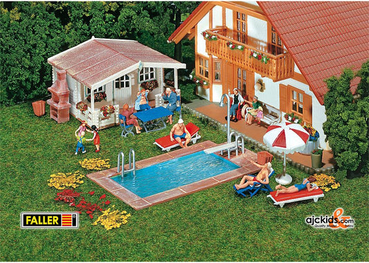 Faller 180542 - Swimming pool and utility shed
