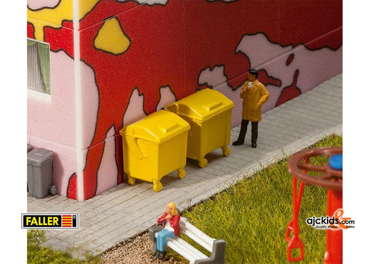 Faller 180913 - 2 Yellow garbage bins
