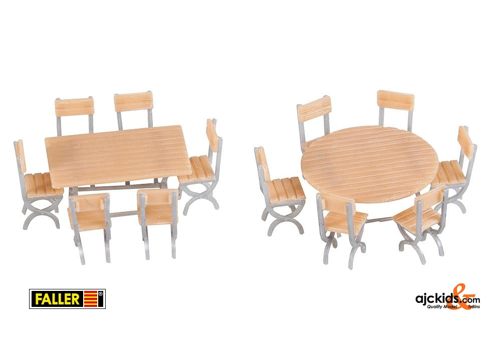 Faller 180957 - 2 Tables and 12 chairs