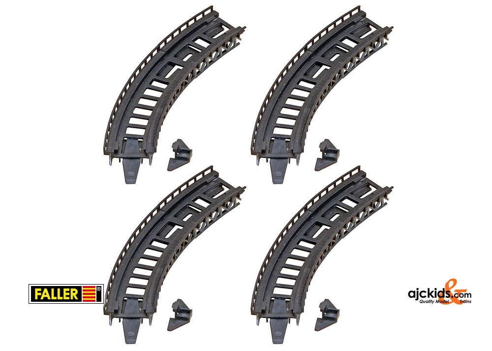 Faller 222542 - 4 Track beds, curved