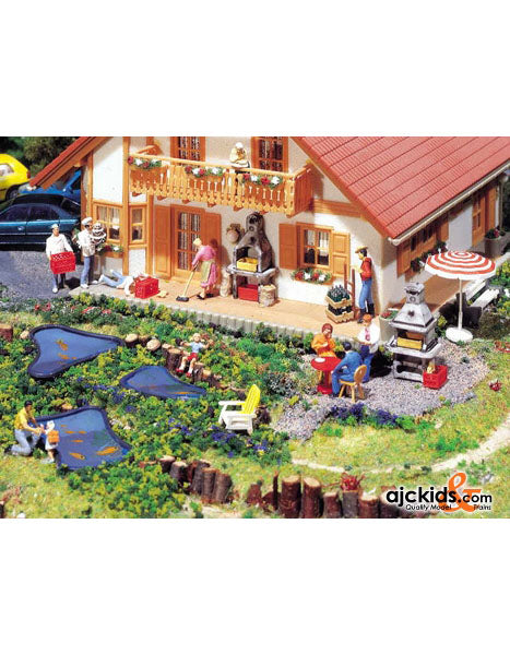 Faller 232210 - Garden Grills/Pools/Flwrs