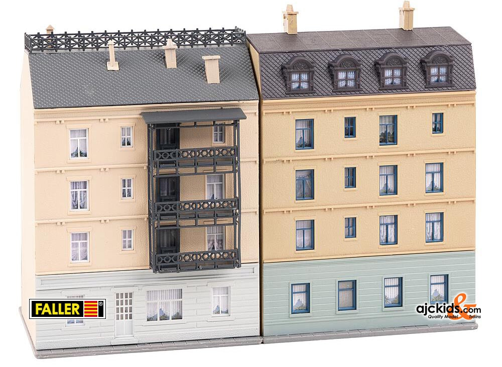 Faller 232379 - Apartment buildings with electrical shop