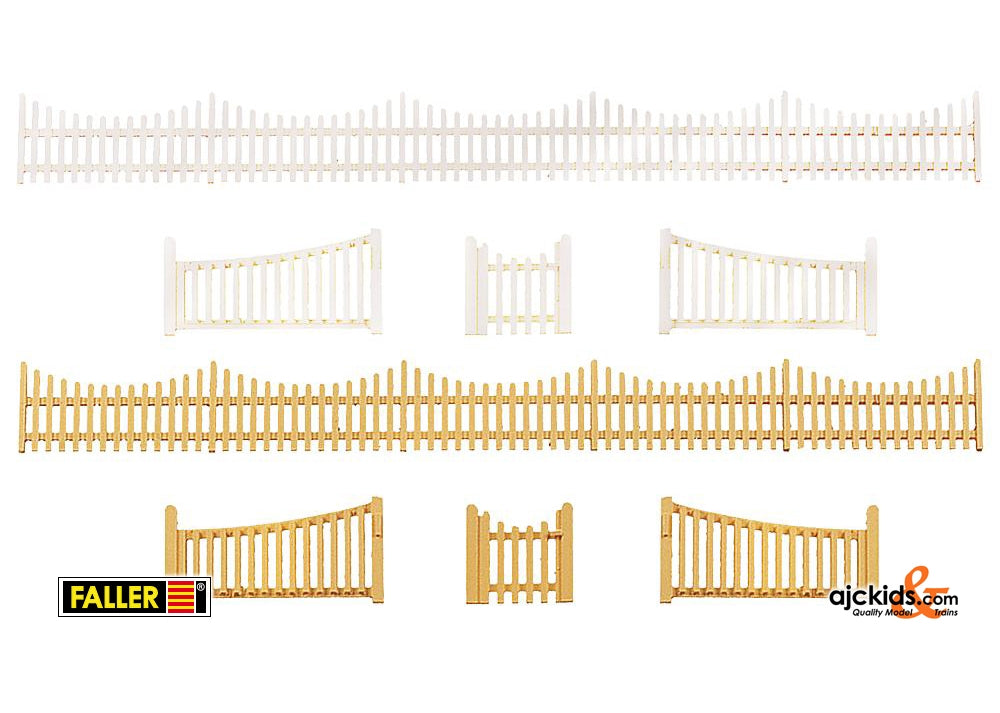 Faller 272406 - Garden fence with gate, 540 mm