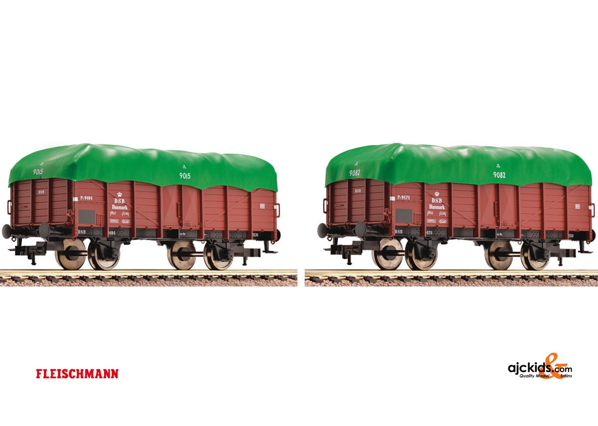 Fleischmann 521606 2-teiliges Set Gueterwagen mit