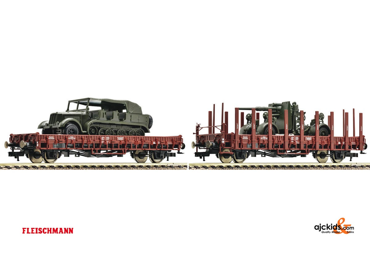 Fleischmann 525603 2-piece set Stake wagons Stuttgart - Wehrmacht