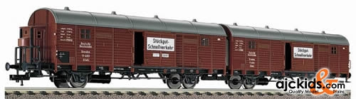 Fleischmann 5306 Coupled wagon unit, consisting of two box goods wagons type Glleh