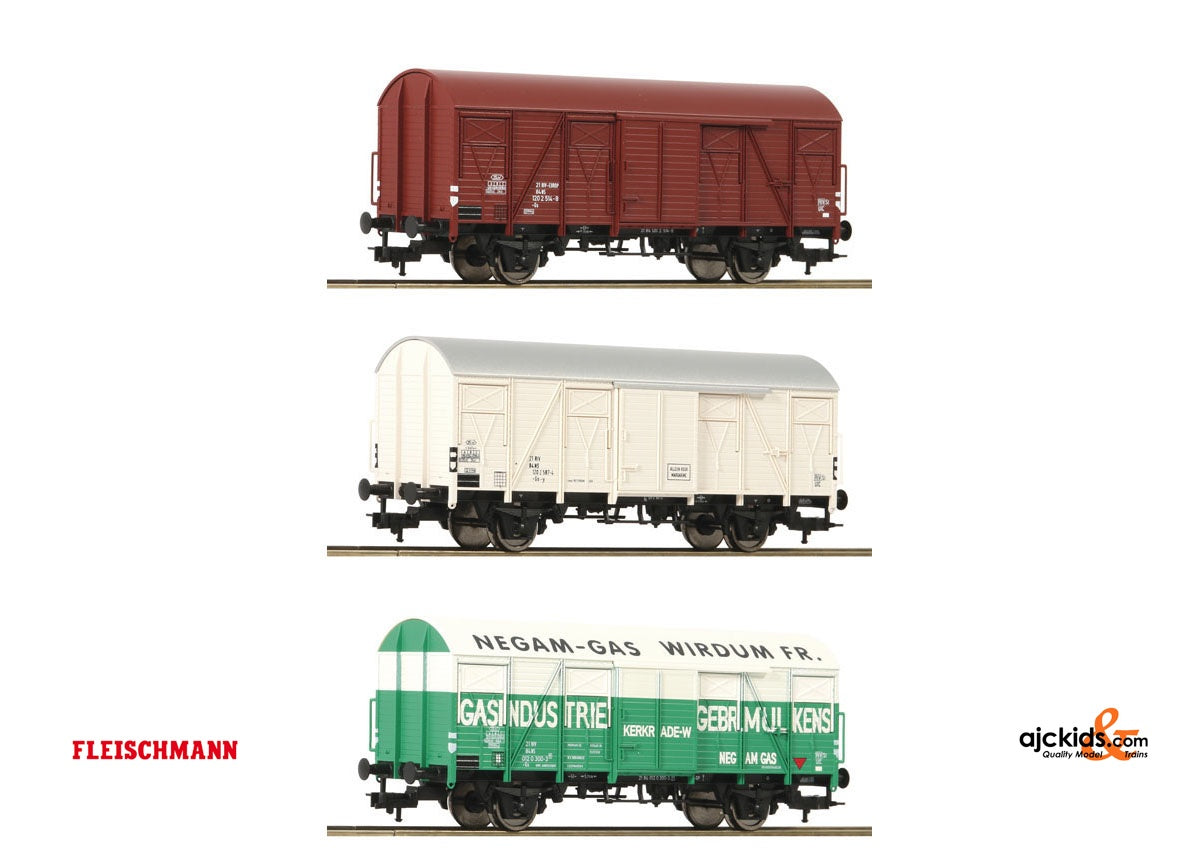 Fleischmann 531104 3 piece set goods wagons type Gs