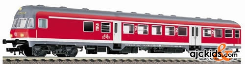Fleischmann 5646 Local control-cab coach in traffic red livery, 2nd class with bicycle compartment, of the DB