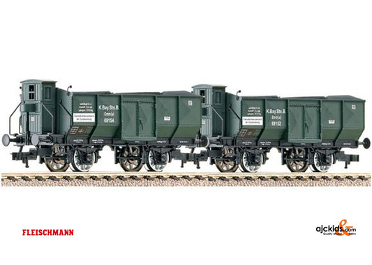 Fleischmann 590104 2-piece set of goods wagons type Omm[u]