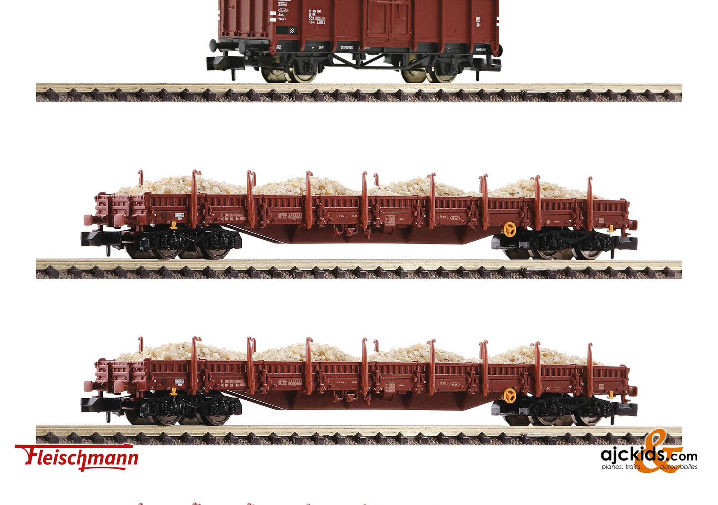 Fleischmann 6660013 - 4-piece set: Overburden train, DR at Ajckids.com