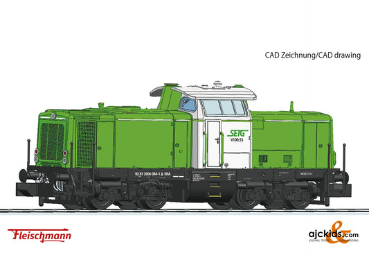 Fleischmann 721283 - Diesel locomotive V 100.53, SETG at Ajckids.com