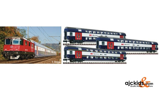 Fleischmann 734007 Train Set Re 4/4II Lion (2. #) + 3