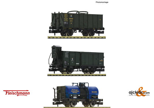 Fleischmann 809005 -3 piece set: Goods wagons, K.Bay.Sts.B.