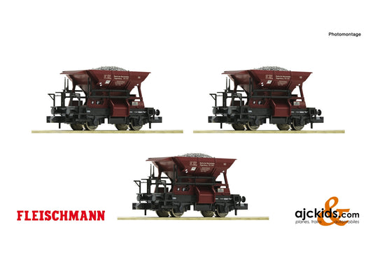 Fleischmann 822706 - 3 piece set ballast wagons