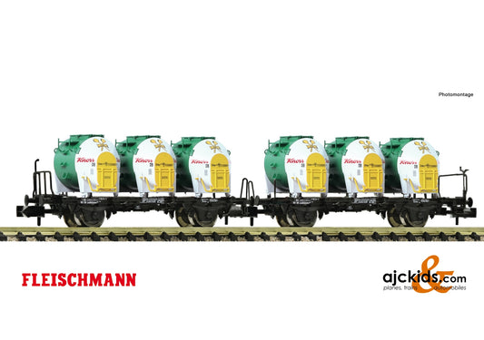 Fleischmann 823306 - Double container carrier wagon