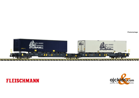 Fleischmann 825012 - Articulated double pocket wagon + Kjell Hansen