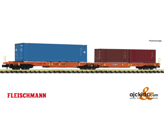 Fleischmann 825013 - Articulated double pocket wagon + Container
