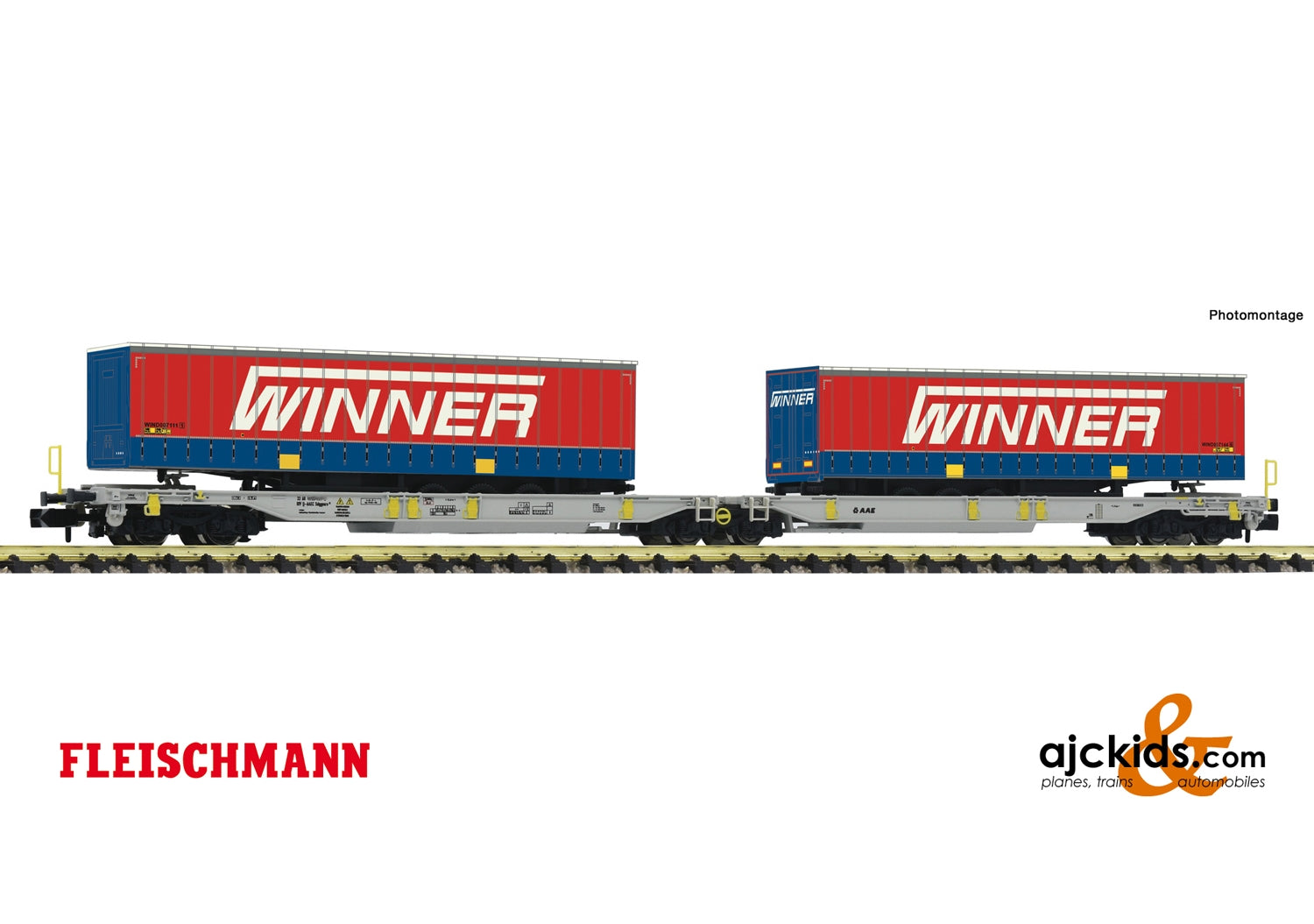 Fleischmann 825031 - Articulated double pocket wagon T2000 + Winner Display 825030 #1