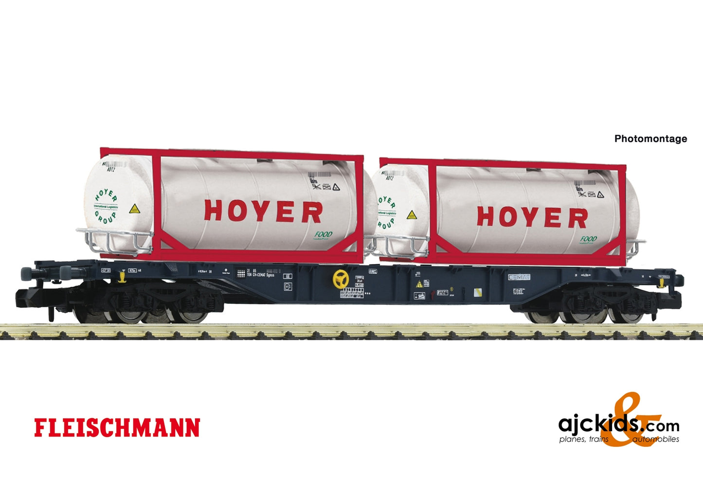 Fleischmann 825216 - Container carrier wagon Hoyer