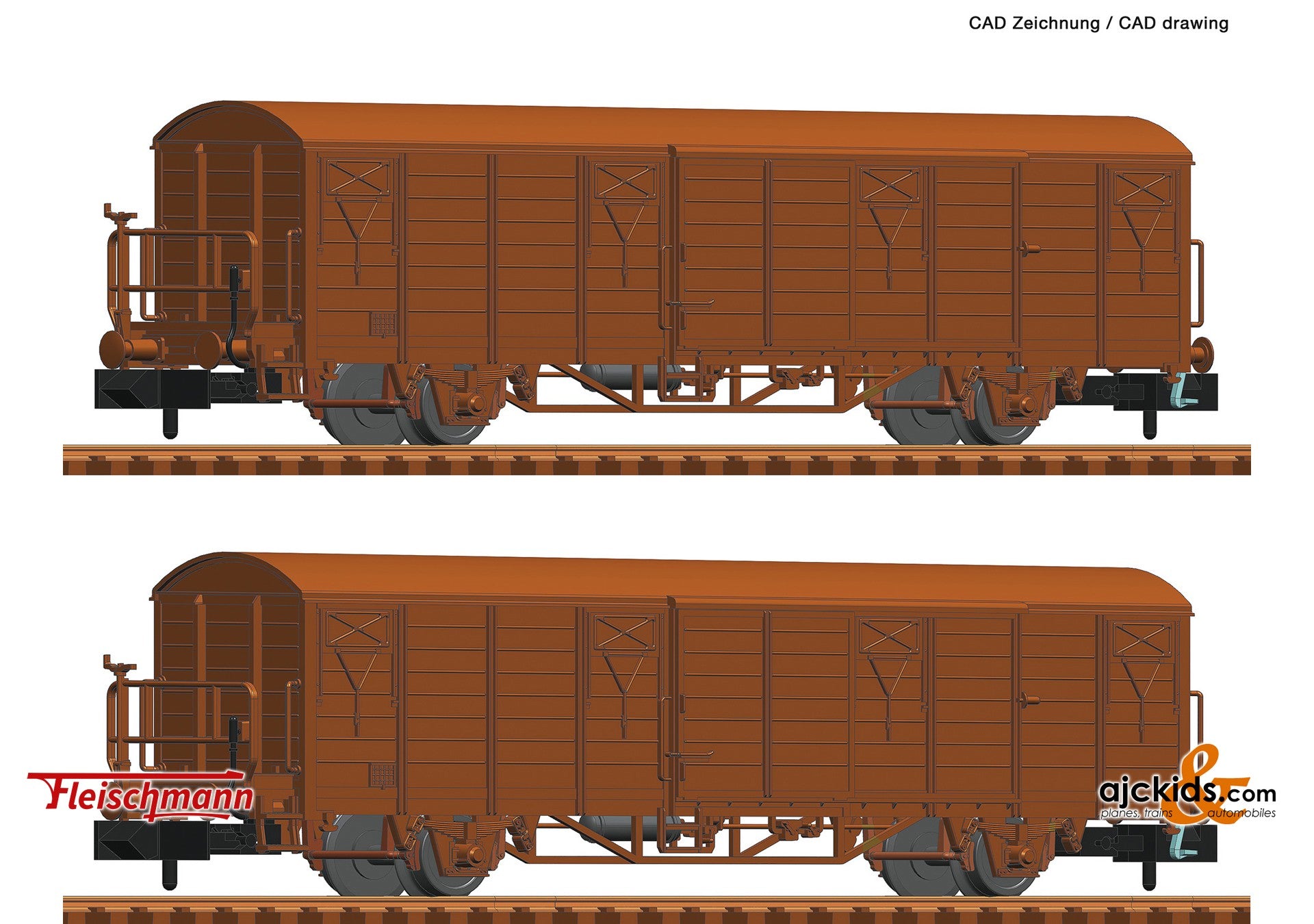 Fleischmann 826216 -2 piece set: Covered goods wagons, DB AG