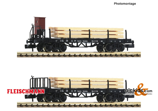 Fleischmann 828507 - 2 piece set stake wagons
