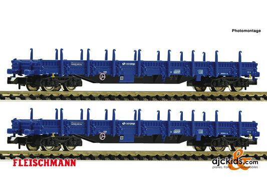 Fleischmann 828825 - 2 piece set stake wagons