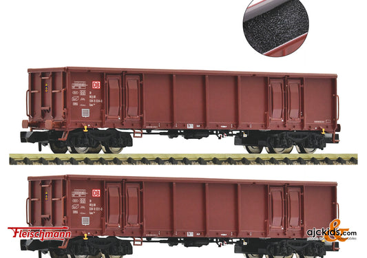 Fleischmann 830257 - 2-piece set: Open freight wagons, DB AG at Ajckids.com