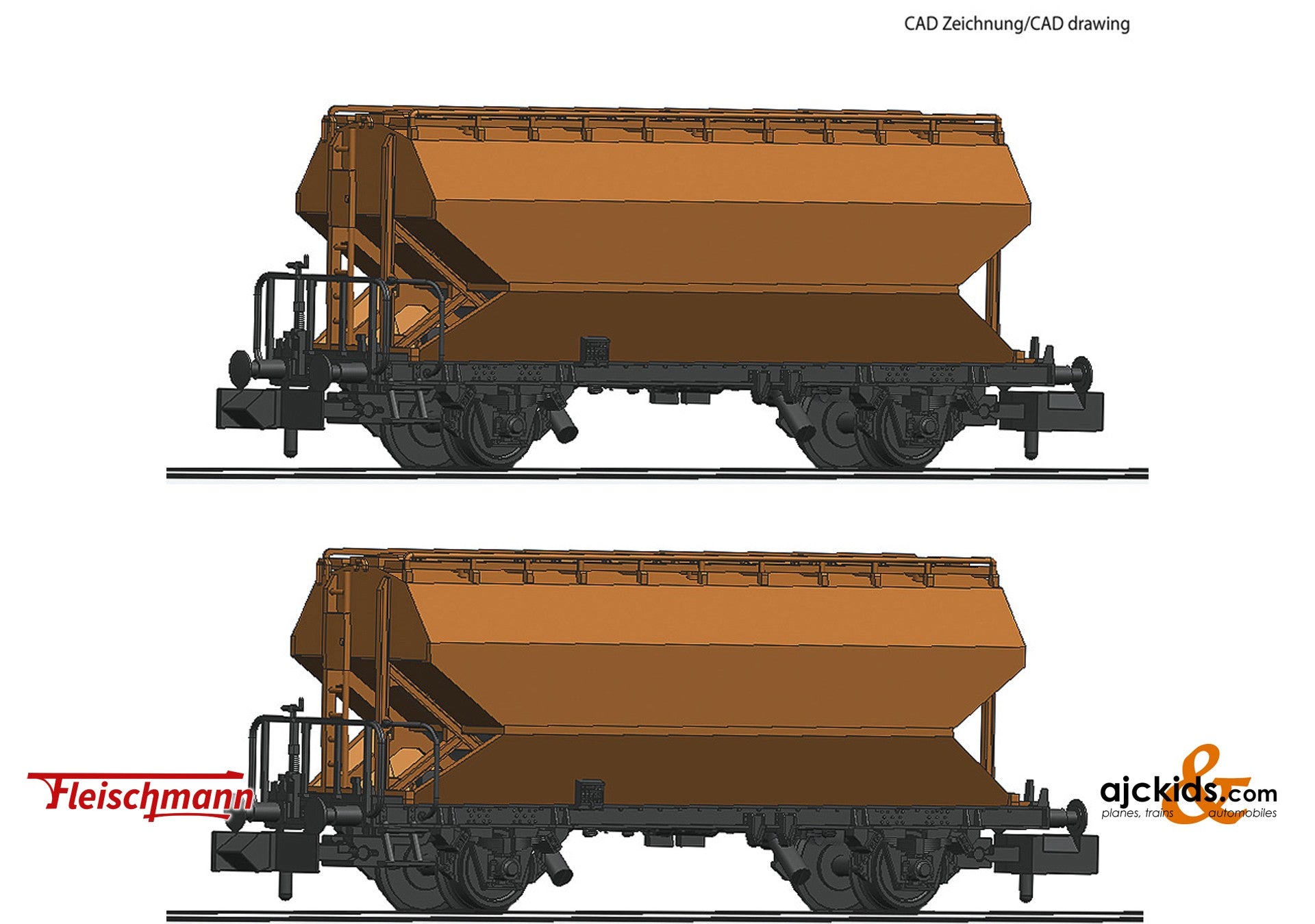 Fleischmann 830310 -2 piece set: Grain silo wagons, BLS