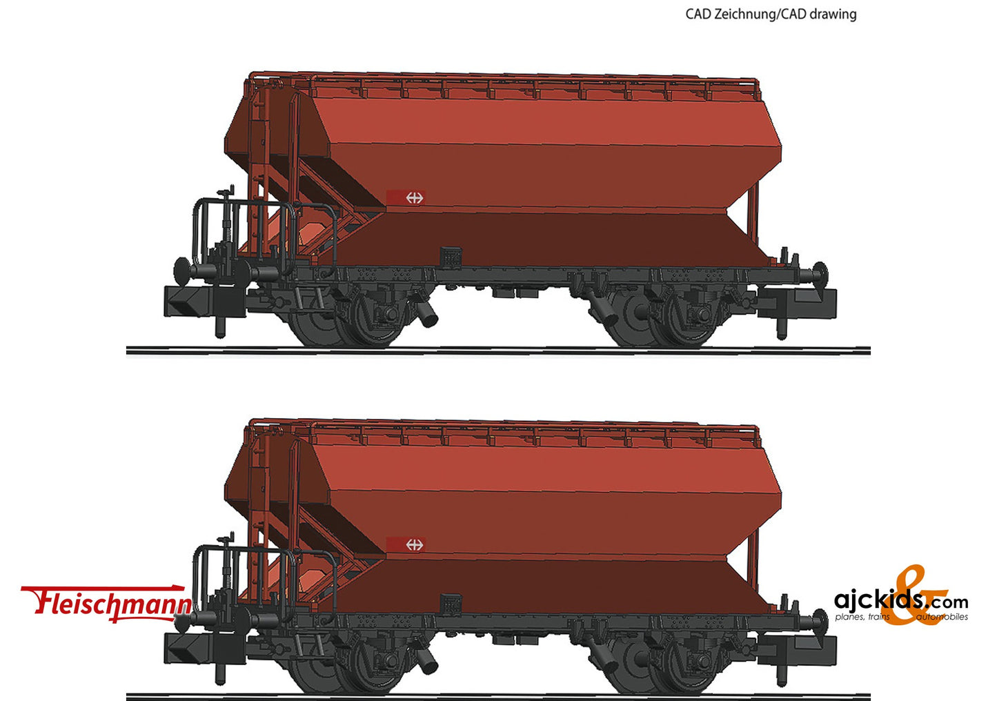 Fleischmann 830312 -2 piece set: Grain silo wagons, SBB