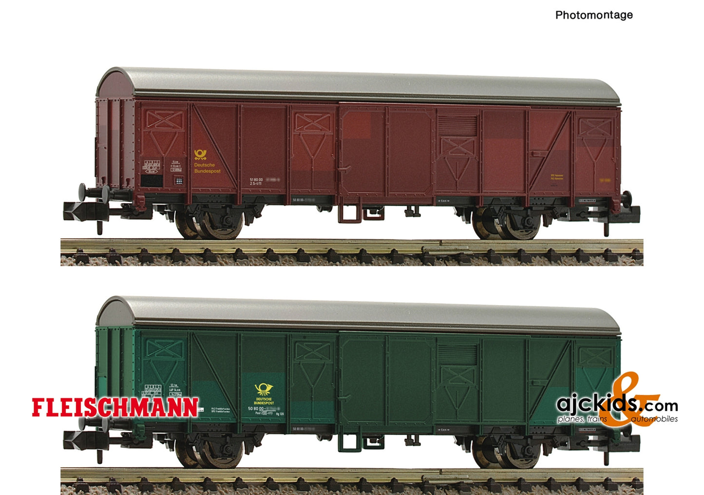 Fleischmann 831513 - 2 piece set postal goods wagon