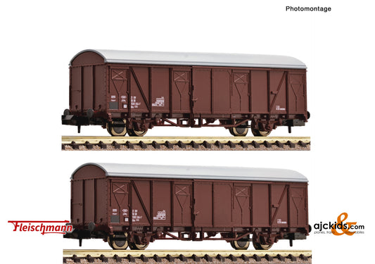 Fleischmann 831515 -2 piece set: Covered goods wagons, DR
