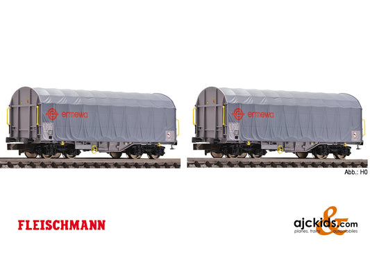 Fleischmann 837927 - 2 piece set slide tarpaulin wagons