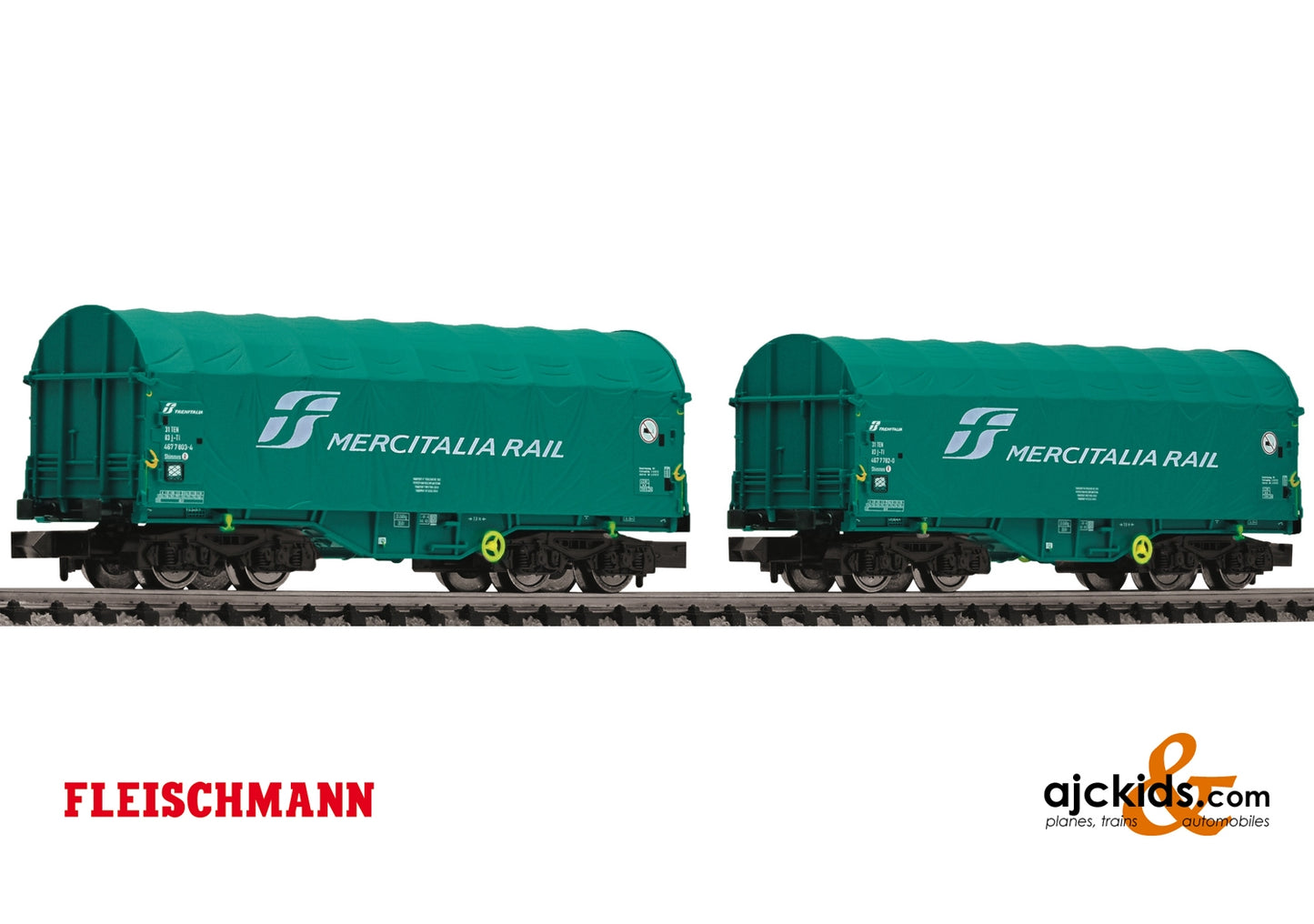 Fleischmann 837928 - 2 piece set slide tarpaulin wagons
