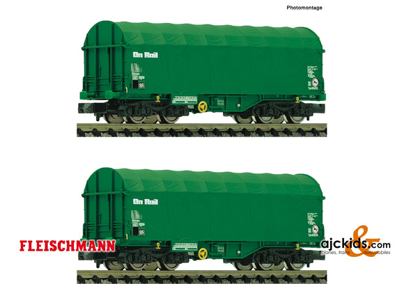 Fleischmann 837930 - 2 piece set slide tarpaulin wagons