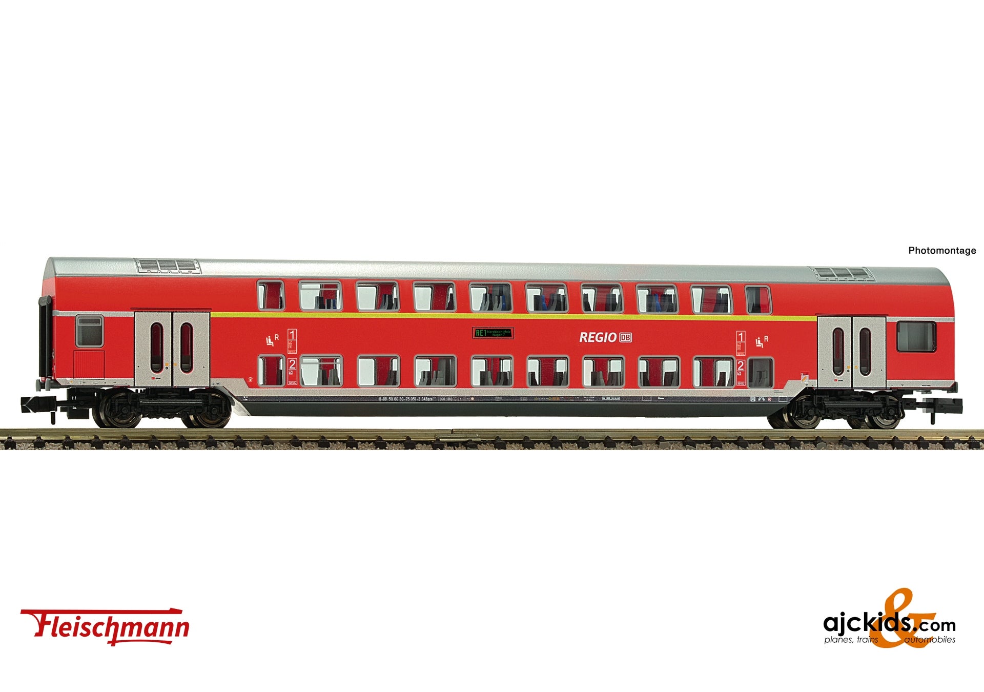 Fleischmann 862705: 1st/2nd class double-deck coach, DB AG – Ajckids