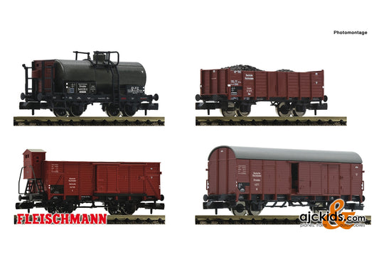 Fleischmann 880907 - 4 piece set goods wagons